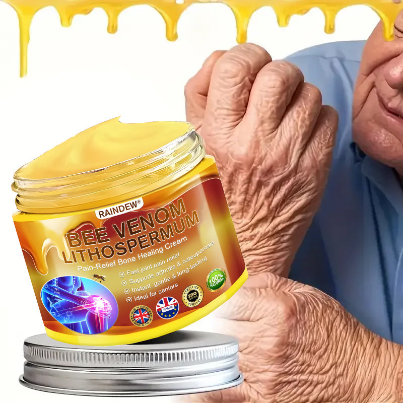 RAINDEW®🔥 BEE VENOM LITHOSPERMUM Pain-Relief Bone Healing Cream 👑👑(Specially for older adults)