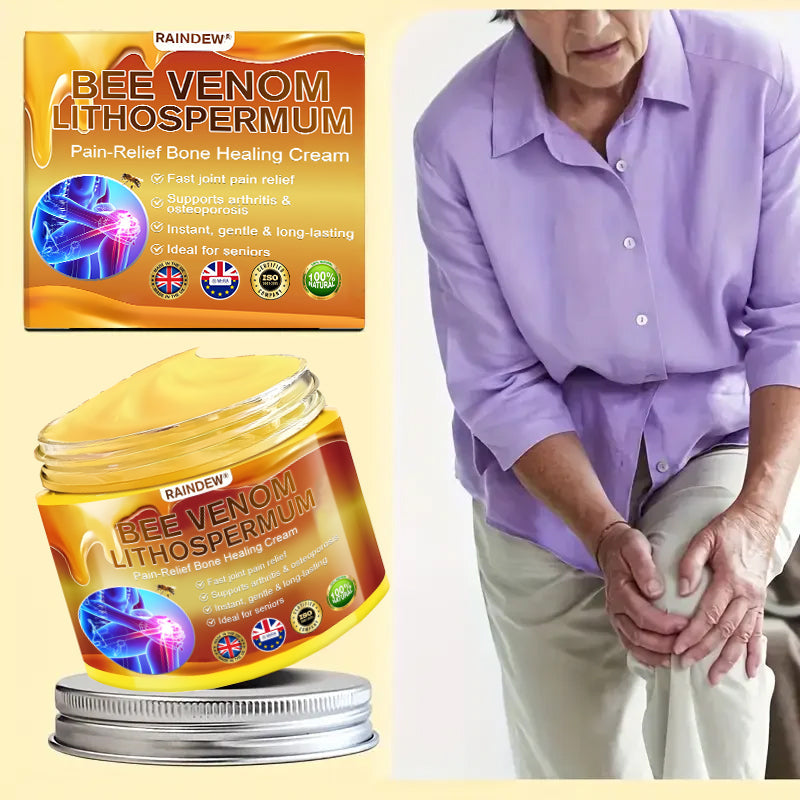 RAINDEW®🔥 BEE VENOM LITHOSPERMUM Pain-Relief Bone Healing Cream 👑👑(Specially for older adults)