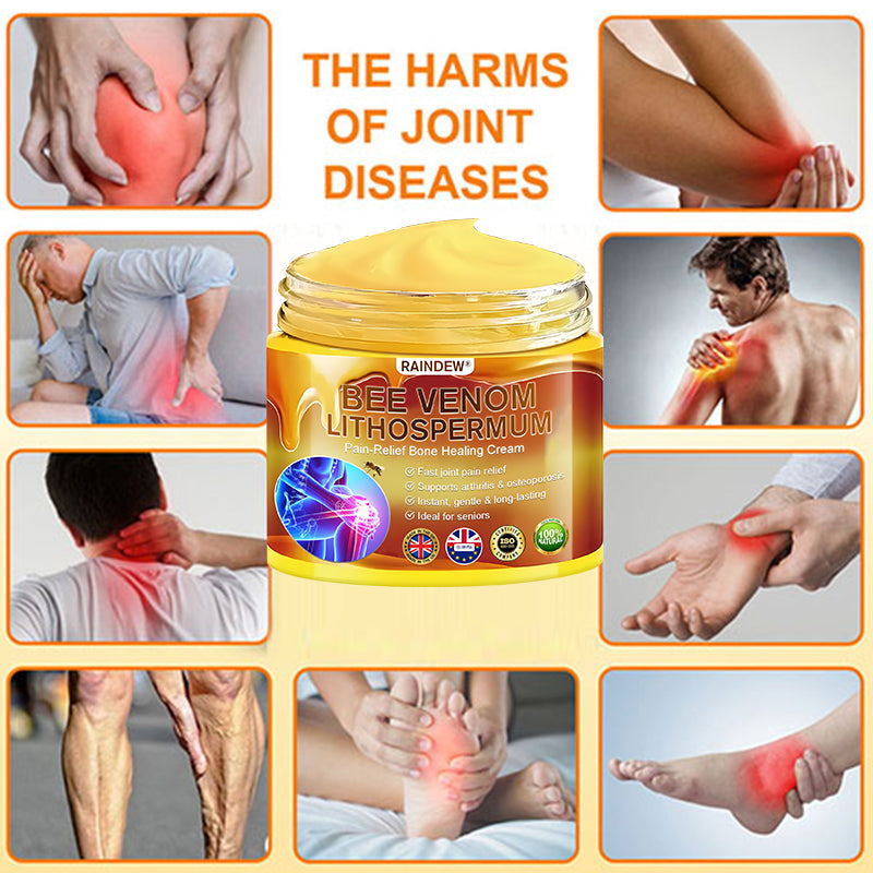RAINDEW®🔥 BEE VENOM LITHOSPERMUM Pain-Relief Bone Healing Cream 👑👑(Specially for older adults)