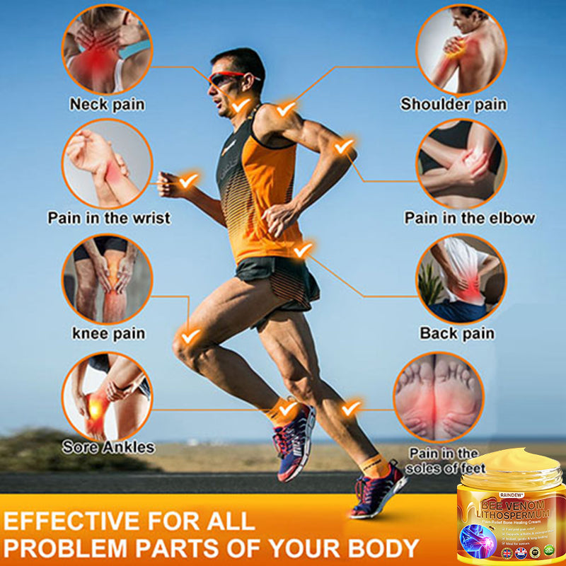 RAINDEW®🔥 BEE VENOM LITHOSPERMUM Pain-Relief Bone Healing Cream 👑👑(Specially for older adults)