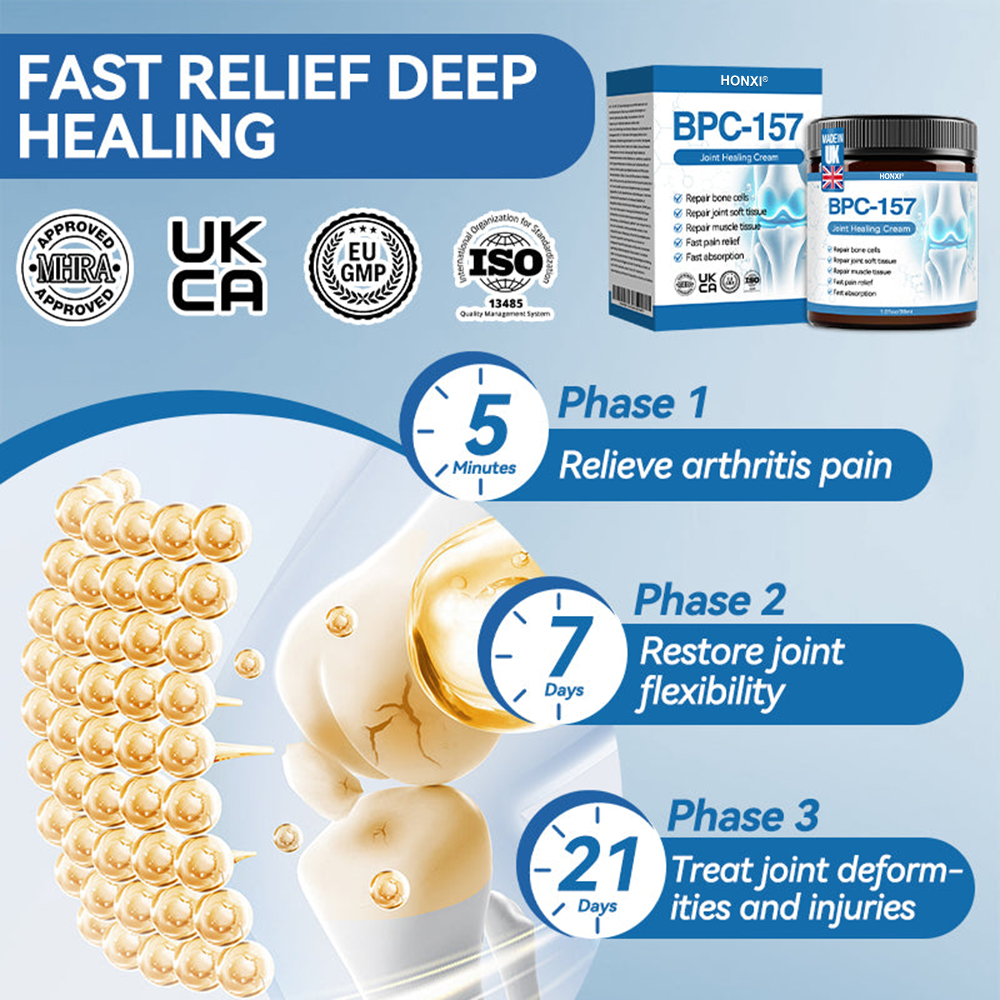HONXI® BPC-157 Joint Healing Cream🦴Treats Arthritis, Neuropathy, Rheumatism, Sports Injuries & More 🌹