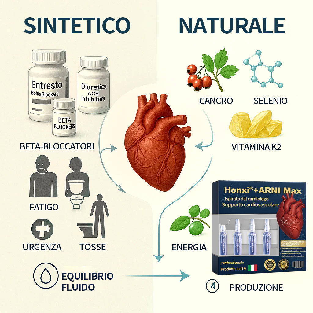 Honxi® +ARNI Max Cardiovascular Support Oral Solution Formula naturale clinicamente supportata per la funzionalità cardiaca e la gestione della pressione sanguigna Qualità professionale - Trasparenza totale - Struttura registrata dalla FDA