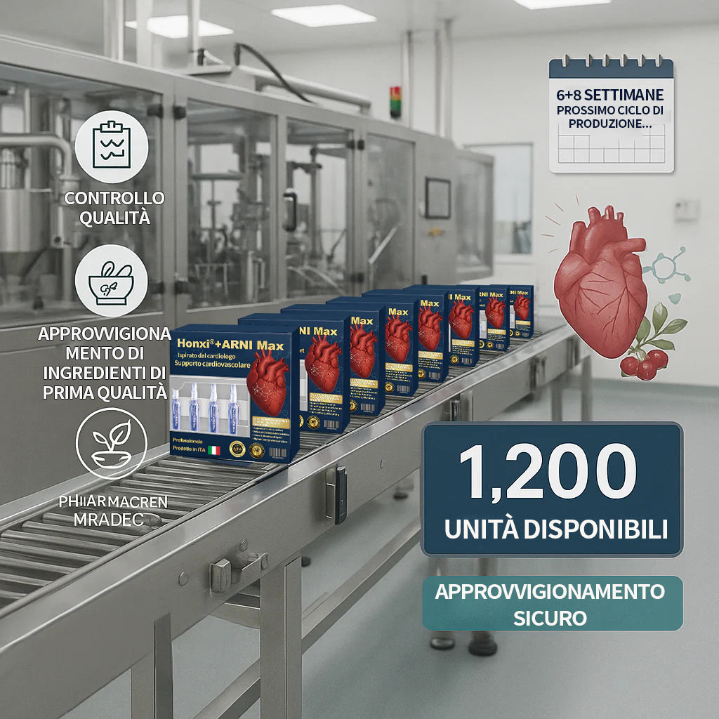 Honxi® +ARNI Max Cardiovascular Support Oral Solution Formula naturale clinicamente supportata per la funzionalità cardiaca e la gestione della pressione sanguigna Qualità professionale - Trasparenza totale - Struttura registrata dalla FDA